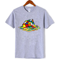 Nowy męski dorywczo wysokiej jakości100 % bawełniany T-Shirt z krótkim rękawem magiczny kwadratowy nadruk o-neck t-shirt Casual hip-hop t-shirt męski 4